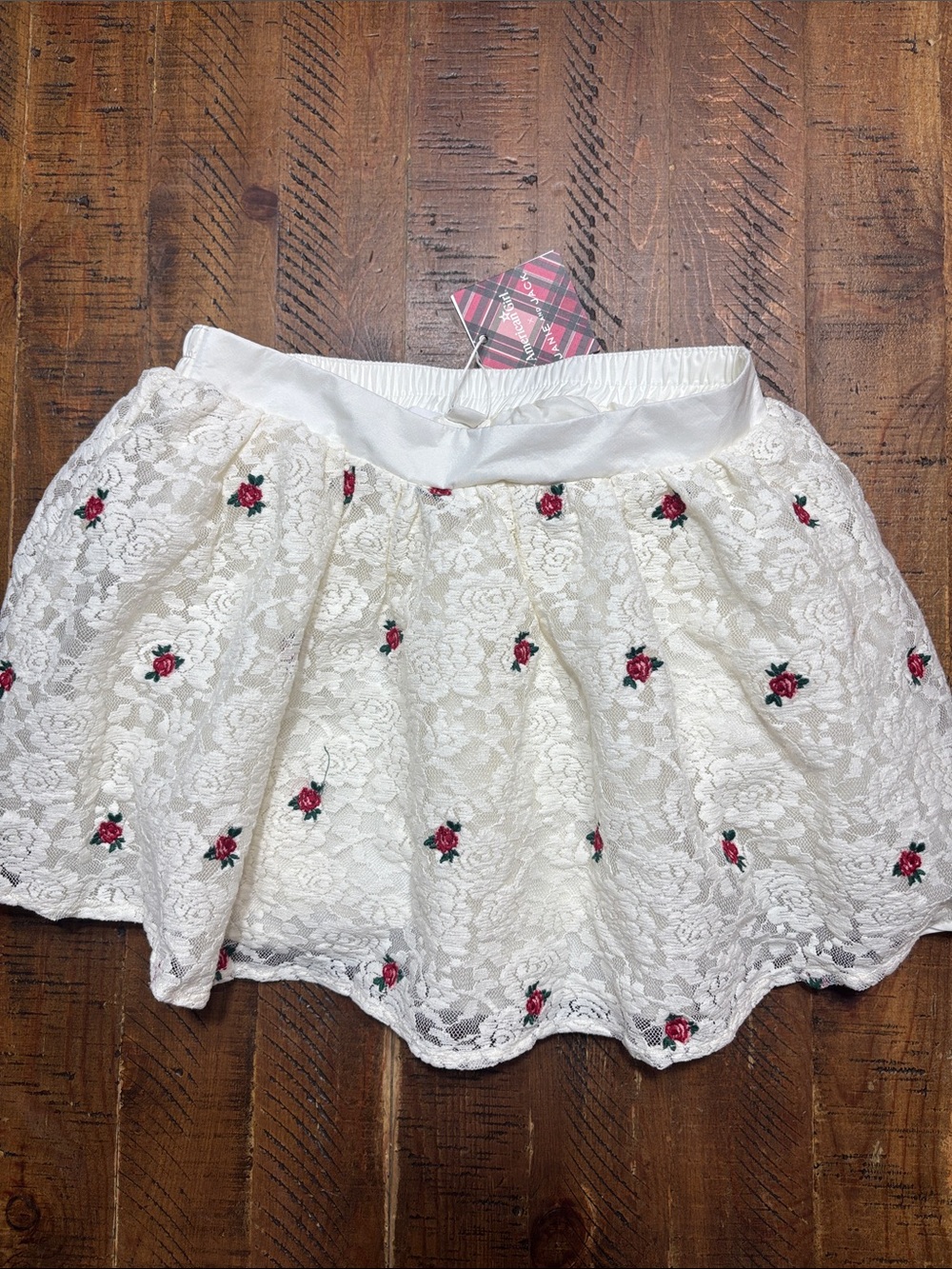 NEW Janie & Jack x American Girl Lace Skirt with Red Rose Embroidery Size 5